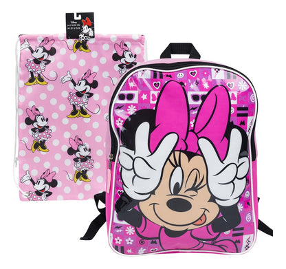 Set De Mochila Infantil Con Morral Mickey & Minnie Mouse