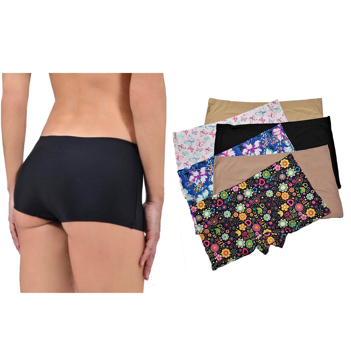 Boxer Sin Costuras (invisible) Pack 6 Pzas Difer Colores