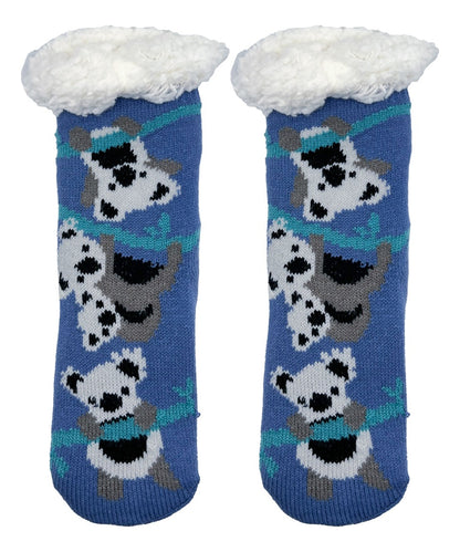 3 Pares de Calcetines Navideños Infantiles Con Borrega Y Antiderrapente