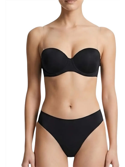 Conjunto De Brasier Strapless Y Panty Sin Costuras