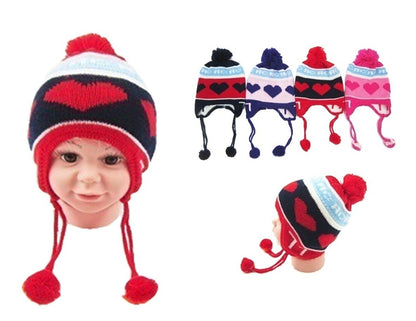 Pack con 6 Gorros Pompón Y Borrega Para Niño Y Niña Talla 4 A 8 Años