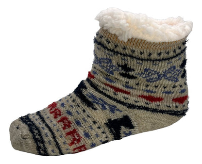 3 Pares de Calcetines Navideños Infantiles Con Borrega Y Antiderrapente