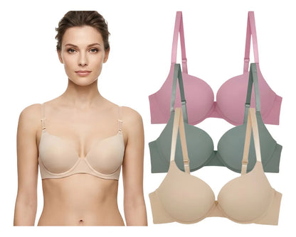 Pack 3 Brasier Push Up o Doble Push Aumenta Hasta 2 Tallas
