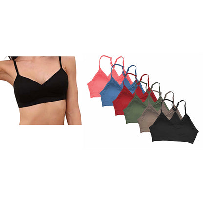 Paquete de 6 Tops Dama con esponja Pack con 6 Diferentes Colores
