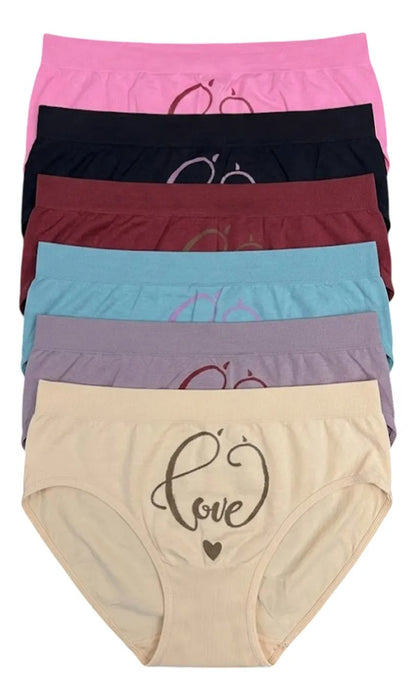Paquete Con 6 Pantaletas Completa De Algodón