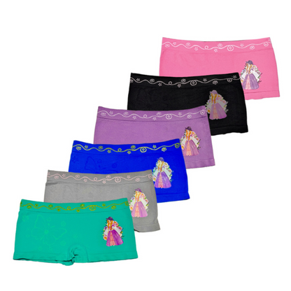 Boxer Licra Niña, Paquete 6 Piezas, 6 Diferentes Colores