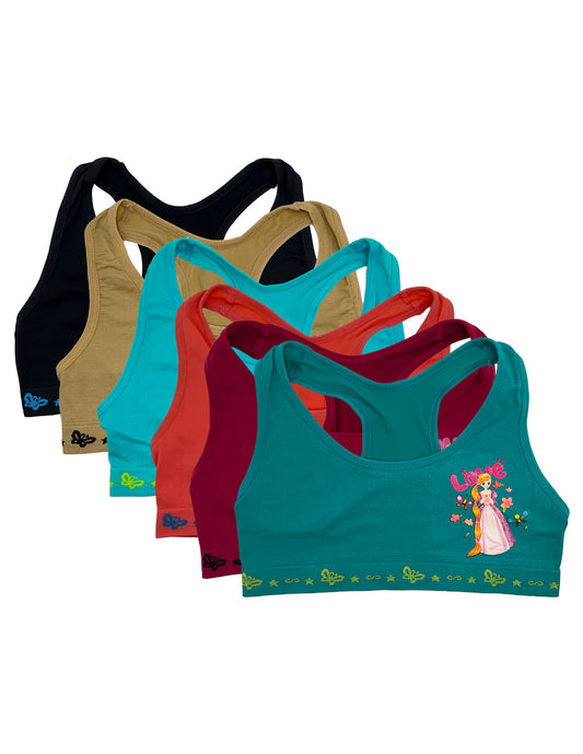 Paquete con 6 Tops para Niña con Divertidos Diseños