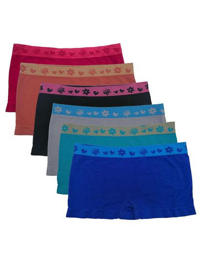 Boxer Licra Niña, Paquete 6 Piezas, 6 Diferentes Colores