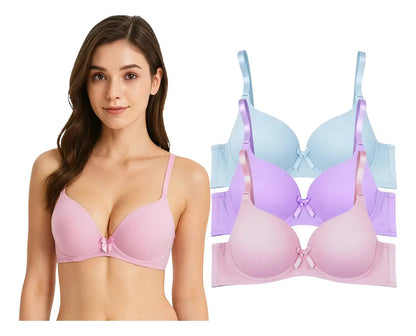 Pack 3 Brasier Push Up o Doble Push Aumenta Hasta 2 Tallas