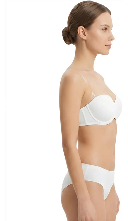 Conjunto De Brasier Strapless Y Panty Sin Costuras