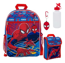 Cargar imagen en el visor de la galería, Set De Mochila Con Lonchera, Llavero, Bote  Y Clip De Tu Personaje Favorito
