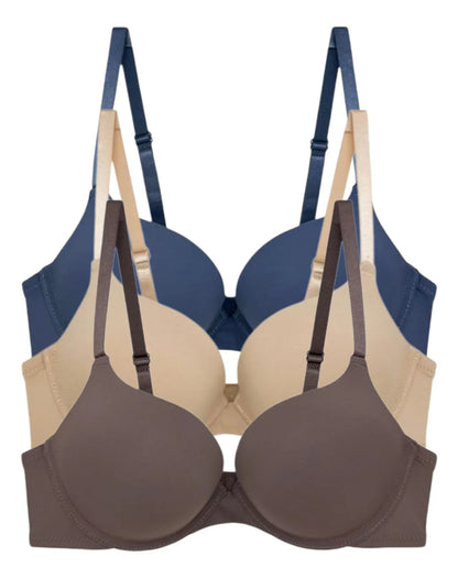 Pack 3 Brasier Push Up o Doble Push Aumenta Hasta 2 Tallas