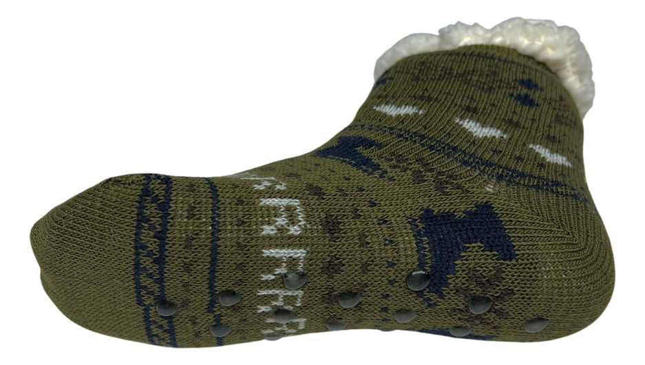 3 Pares de Calcetines Navideños Infantiles Con Borrega Y Antiderrapente