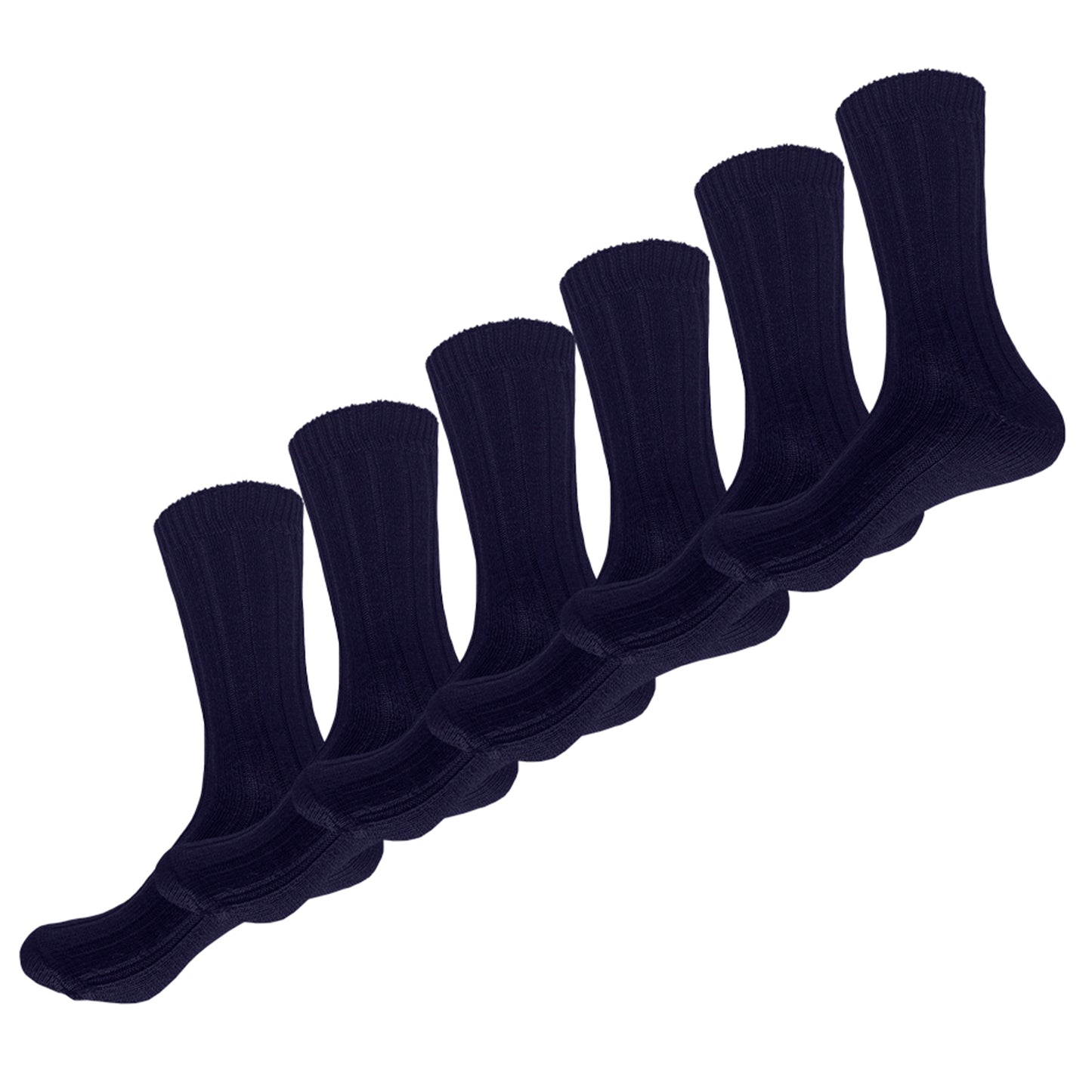 Paquete con 6 pares de Calcetines Escolares Juveniles Para Hombre Talla 14 A 19 Años
