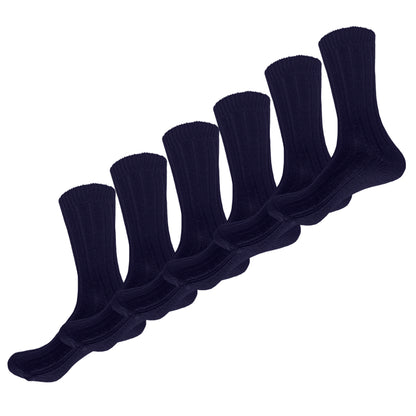 Pack con 6 pares de Calcetines Escolares Juveniles Para Hombre Talla 14 A 19 Años
