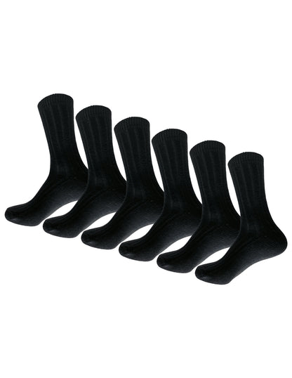 Pack con 6 pares de Calcetines Escolares Juveniles Para Hombre Talla 14 A 19 Años
