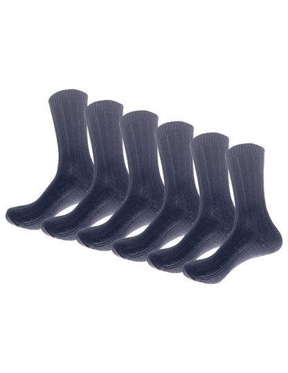 Pack con 6 pares de Calcetines Escolares Juveniles Para Hombre Talla 14 A 19 Años