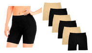 Boxer Largo Dama Licra, Pack Con 6 Pzas 2nude/2negros/2bcos