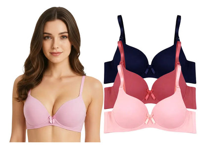 Pack 3 Brasier Push Up o Doble Push Aumenta Hasta 2 Tallas