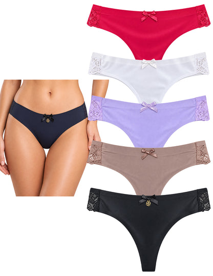 Paquete Con 5 Tangas Encaje Y Sin Costuras Daisy Fuentes