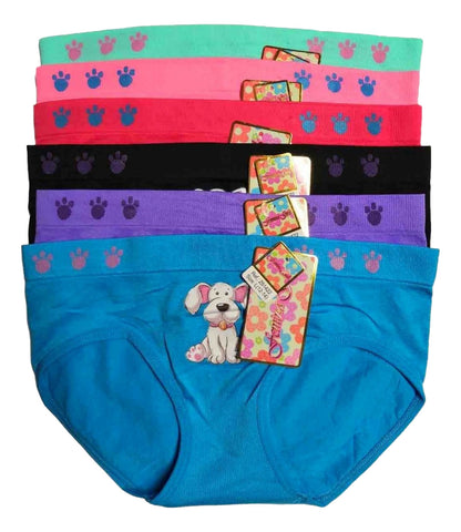 Pantaleta Licra Niña, Paquete 6 Piezas, 6 Diferentes Colore