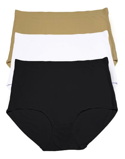 Pantaleta Alta Sin Costuras Pack 3pzas Negra/nude/blanco