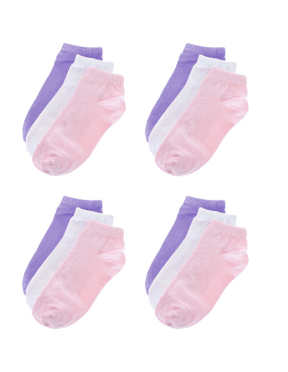 Pack Con 12 Pares de Calcetines Escolares de Algodón para Niña
