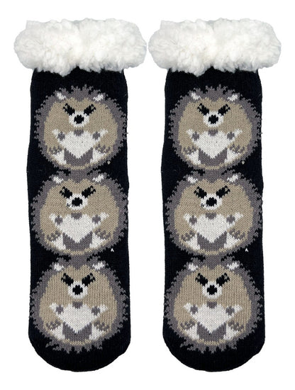 3 Pares de Calcetines Navideños Infantiles Con Borrega Y Antiderrapente