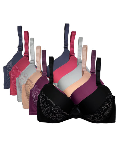 Brassier Copa Doble Dd, Paquete 6 Pzas, Colores Basicos 5209