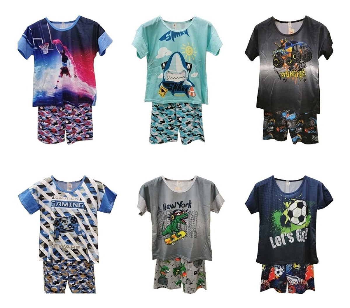 Pijama De Niño De Moda Diferentes Diseños Set  De 2 Piezas