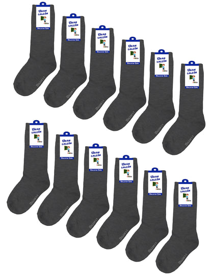 Pack Con 12 Pares de Calcetines Escolares de Algodón para Niño