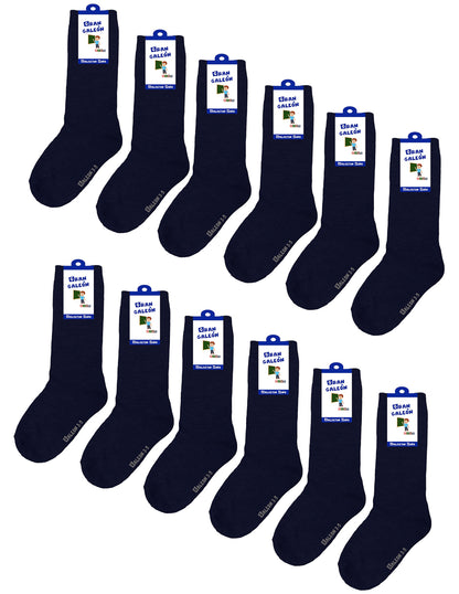 Pack Con 12 Pares de Calcetines Escolares de Algodón para Niño