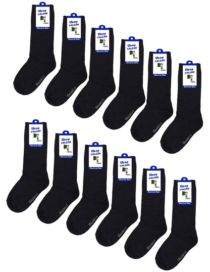 Pack Con 12 Pares de Calcetines Escolares de Algodón para Niño