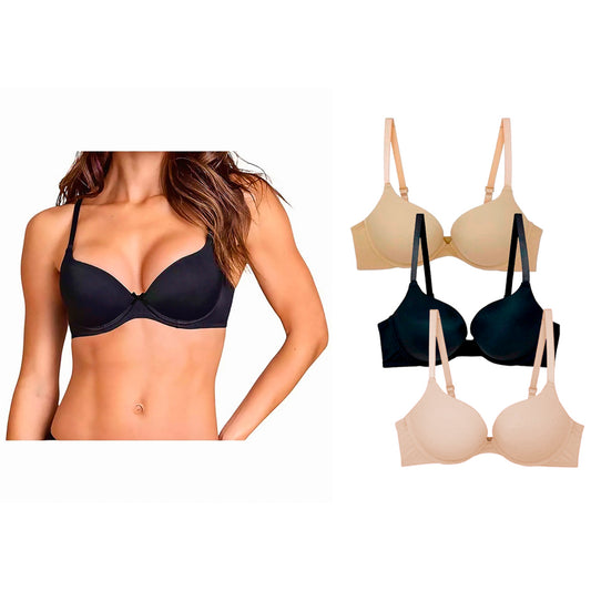 Pack con 3 Brasier Push Up, Aumentan Hasta Dos Tallas
