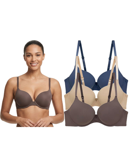 Pack 3 Brasier Push Up o Doble Push Aumenta Hasta 2 Tallas