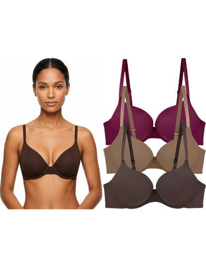 Pack 3 Brasier Push Up o Doble Push Aumenta Hasta 2 Tallas