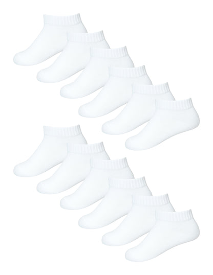 Pack Con 12 Pares de Calcetines Escolares de Algodón para Niño
