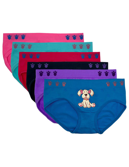 Pantaleta Licra Niña, Paquete 6 Piezas, 6 Diferentes Colore