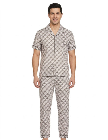 Pijama Franela Hombre Conjunto Camisa Y Pantalón