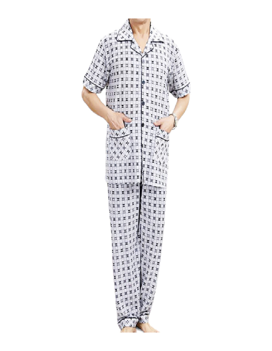 Pijama Franela Hombre Conjunto Camisa Y Pantalón