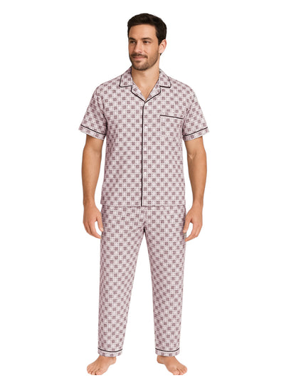 Pijama Franela Hombre Conjunto Camisa Y Pantalón
