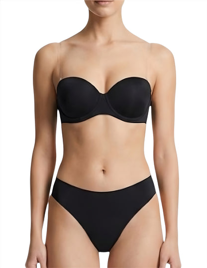 Conjunto De Brasier Strapless Y Panty Sin Costuras