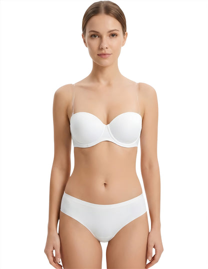 Conjunto De Brasier Strapless Y Panty Sin Costuras