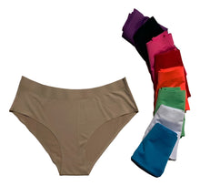 Cargar imagen en el visor de la galería, Pantaleta Sin Costuras (invisible) Pack 6 Pzas 3negro/3camel
