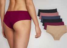 Cargar imagen en el visor de la galería, Pantaleta Sin Costuras (invisible) Pack 6 Pzas 3negro/3camel
