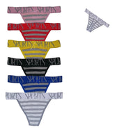 Tanga Algodón, Pack 6 Pzas Con 6 Diferentes Colores