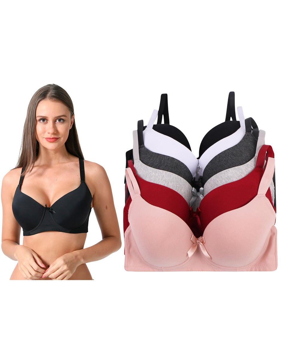 6 Brasieres Pack Con 6 Colores Diferentes Copa B, C, D Y Dd