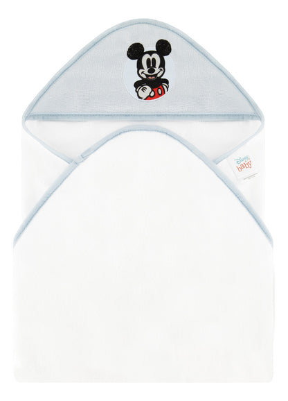 Set De Toalla De Baño Con Capucha Y 5 Toallitas Mickey Mouse