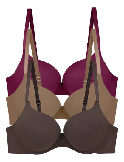 Pack 3 Brasier Push Up o Doble Push Aumenta Hasta 2 Tallas