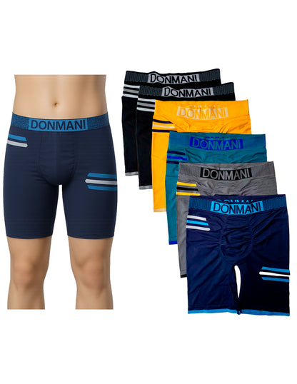 Boxer Largo Biker Microfibra Hombre, Paquete De 6 Pzas